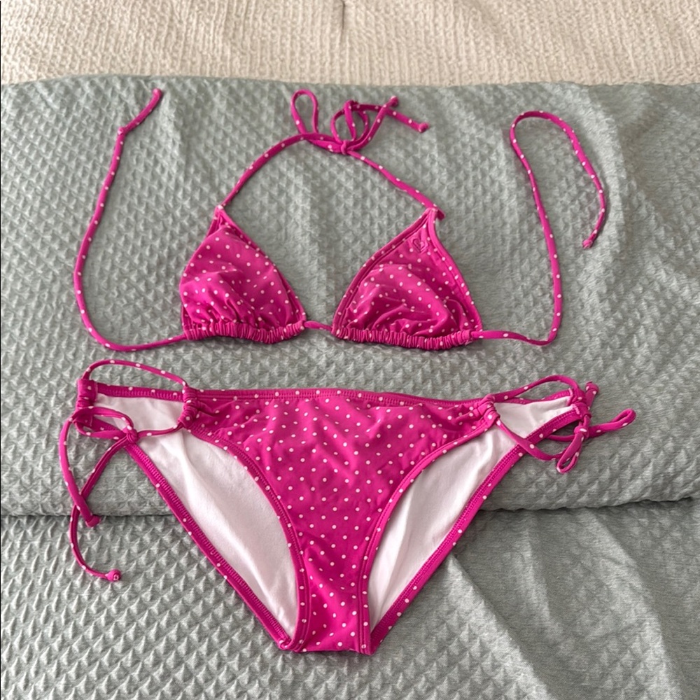 Pink Polka Dot Bikini Set